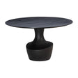 Gevra Black Acacia & Faux Plaster 54" Round Dining Table by TOV Furniture at Eve Furniture