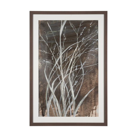 Ghost Grasses I by Mercana Studio Hand-Embellished Textured Framed Artwork Matted under Glass by Mercana at Eve Furniture