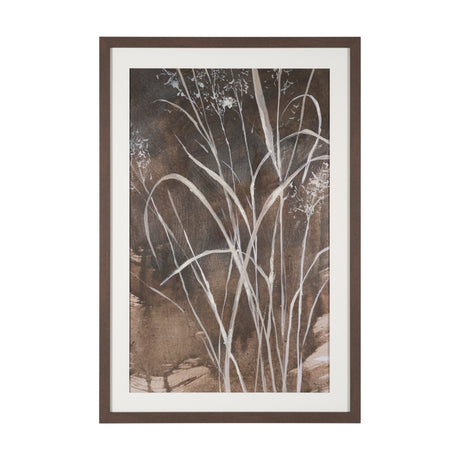 Ghost Grasses II by Mercana Studio Hand-Embellished Textured Framed Artwork Matted under Glass by Mercana at Eve Furniture