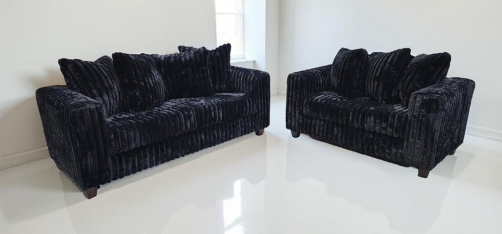 Gia Black Sofa & Loveseat by New Era Innovations at Eve Furniture