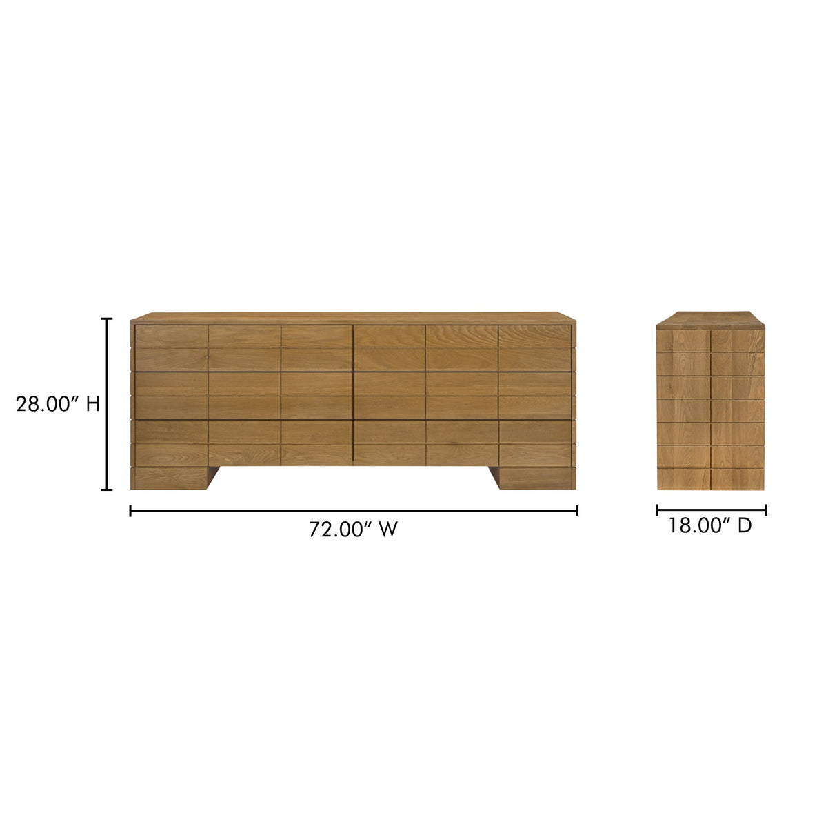 Gia Brown 6 Drawer Dresser by MOES at Eve Furniture