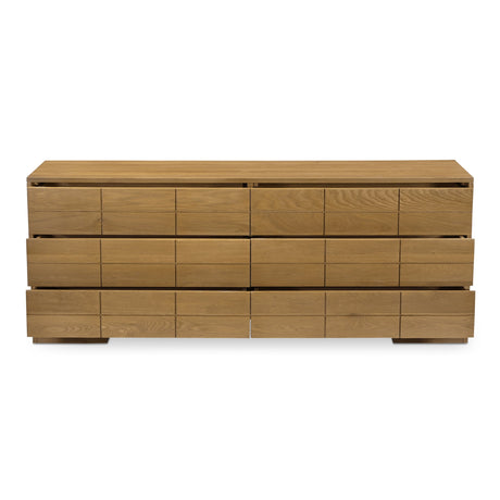 Gia Brown 6 Drawer Dresser by MOES at Eve Furniture