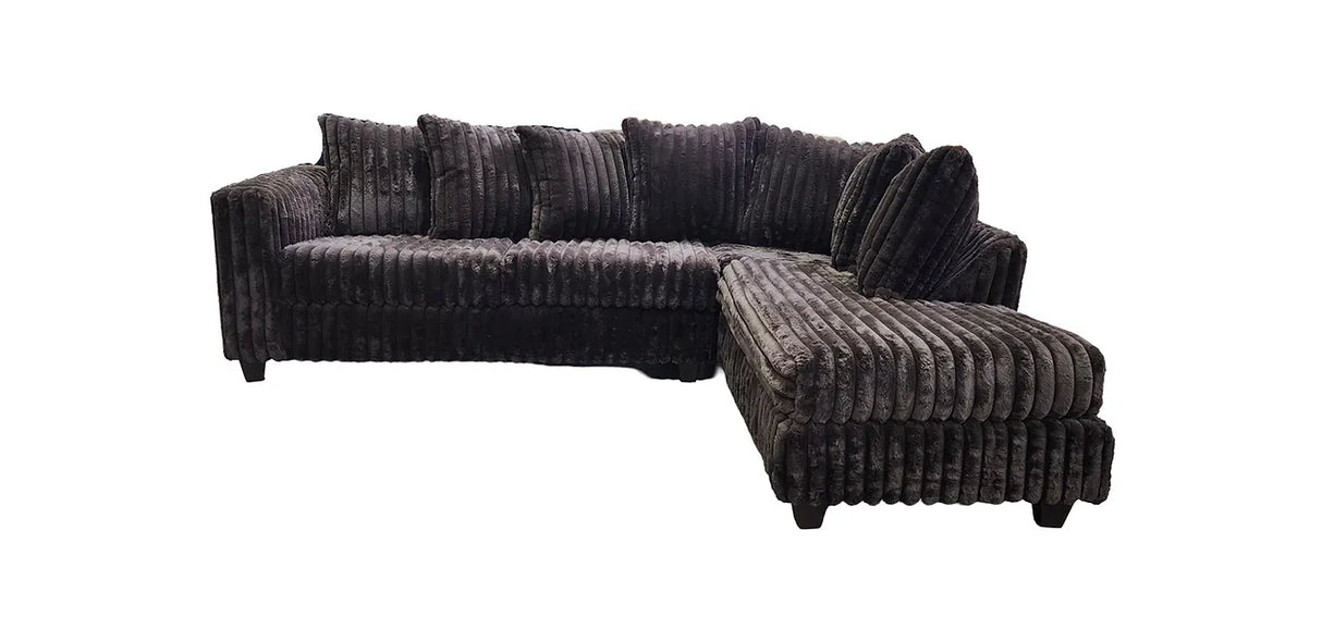Gia Brown Right Arm Facing (RAF) Sectional by New Era Innovations at Eve Furniture