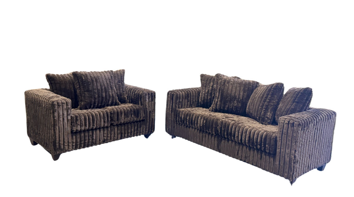 Gia Chocolate Sofa & Loveseat by New Era Innovations at Eve Furniture
