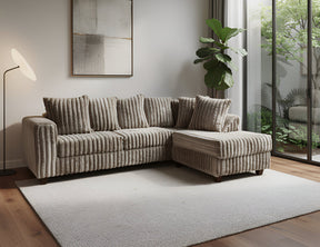 Gia Mocha Arm Facing (RAF) Sectional by New Era Innovations at Eve Furniture