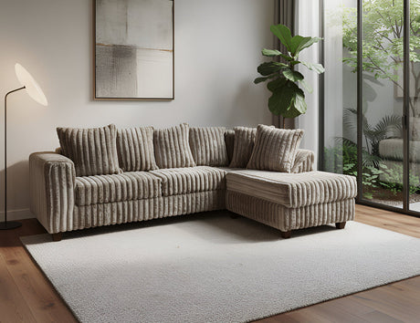 Gia Mocha Arm Facing (RAF) Sectional by New Era Innovations at Eve Furniture
