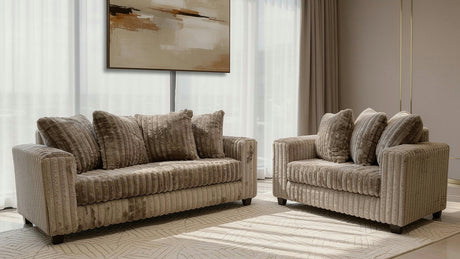 Gia Mocha Sofa & Loveseat by New Era Innovations at Eve Furniture