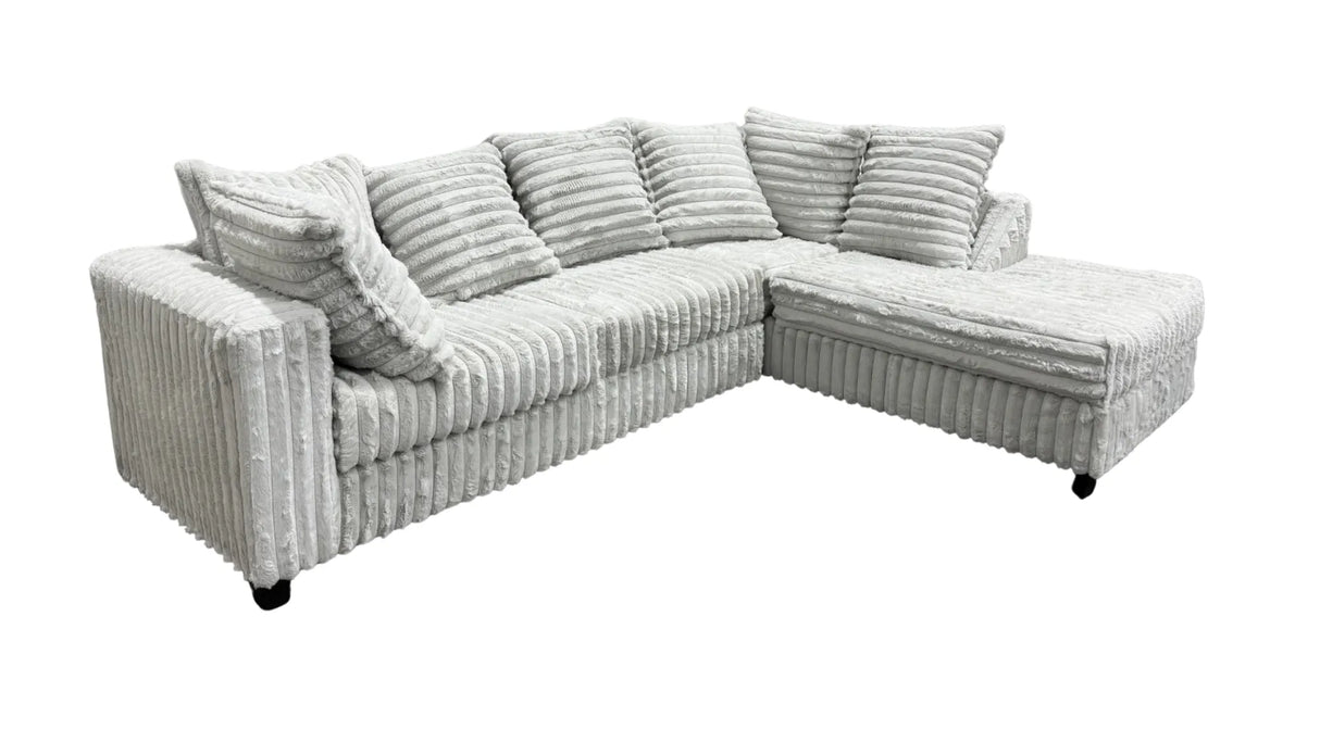 Gia Silver Arm Facing (RAF) Sectional by New Era Innovations at Eve Furniture