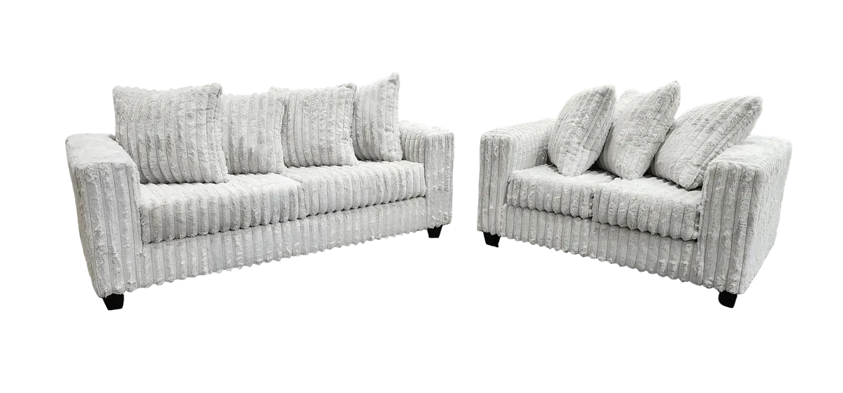 Gia Silver Sofa & Loveseat by New Era Innovations at Eve Furniture