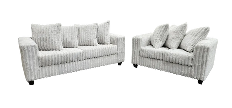Gia Silver Sofa & Loveseat by New Era Innovations at Eve Furniture