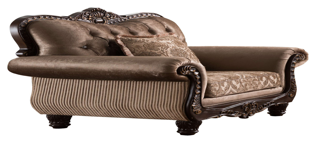 Giana Brown/Beige Chair by Cosmos Furniture at Eve Furniture