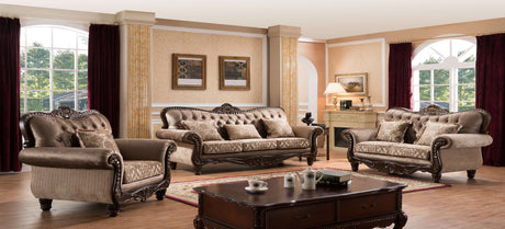 Giana Brown/Beige Living Room Set by Cosmos Furniture at Eve Furniture