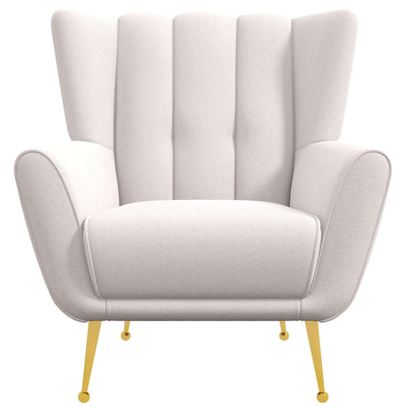 Gianna Light Grey Tufted French Boucle Armchair