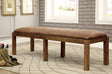 Gianna Rustic Oak Wooden Bench by Furniture of America at Eve Furniture