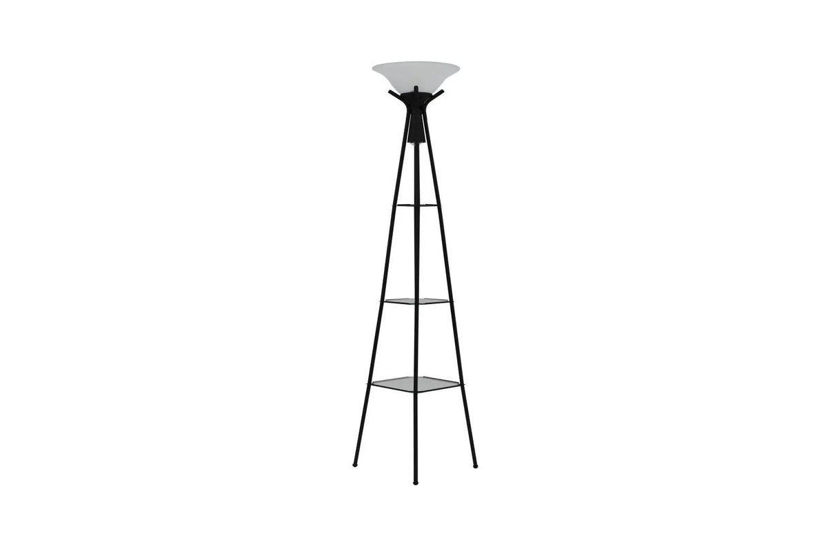 Gianni Charcoal Black Versatile Shelf Tower Floor Lamp by Coaster at Eve Furniture