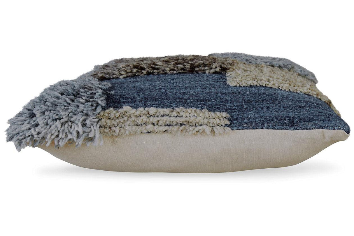 Gibbend Blue/Gray/White Pillow by Ashley at Eve Furniture