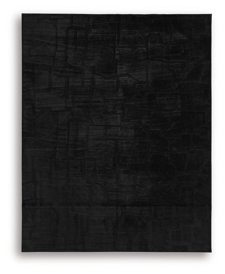 Gibbswell Black Washable Large Rug by Ashley at Eve Furniture