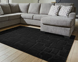 Gibbswell Black Washable Medium Rug by Ashley at Eve Furniture
