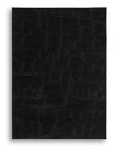 Gibbswell Black Washable Medium Rug by Ashley at Eve Furniture