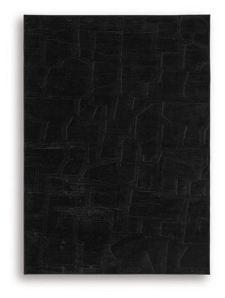 Gibbswell Black Washable Medium Rug by Ashley at Eve Furniture