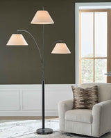 Gibbswellner Black Arc Lamp by Ashley at Eve Furniture