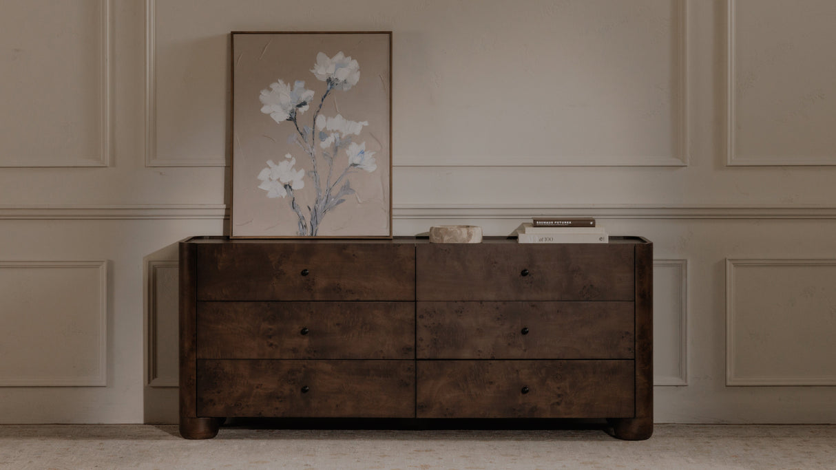 Gibson 6 Drawer Dresser Dark Brown by Moe's Home at Eve Furniture