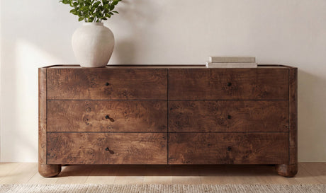 Gibson 6 Drawer Dresser Dark Brown by Moe's Home at Eve Furniture