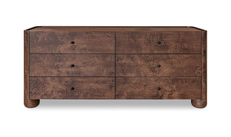Gibson 6 Drawer Dresser Dark Brown by Moe's Home at Eve Furniture