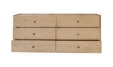 Gibson 6 Drawer Dresser Natural by Moe's Home at Eve Furniture