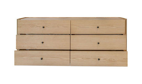 Gibson 6 Drawer Dresser Natural by Moe's Home at Eve Furniture