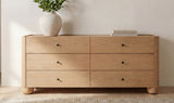 Gibson 6 Drawer Dresser Natural by Moe's Home at Eve Furniture