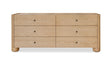 Gibson 6 Drawer Dresser Natural by Moe's Home at Eve Furniture