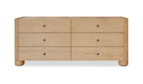 Gibson 6 Drawer Dresser Natural by Moe's Home at Eve Furniture