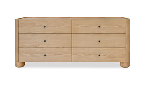 Gibson 6 Drawer Dresser Natural by Moe's Home at Eve Furniture