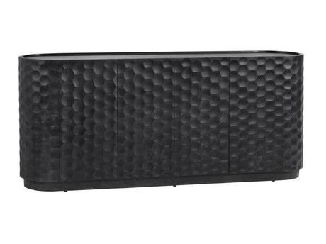 Gibson Black Four-Door Sideboard by Crestview at Eve Furniture