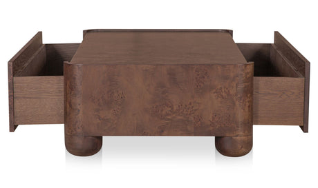 Gibson Coffee Table Burl by Moe's Home at Eve Furniture