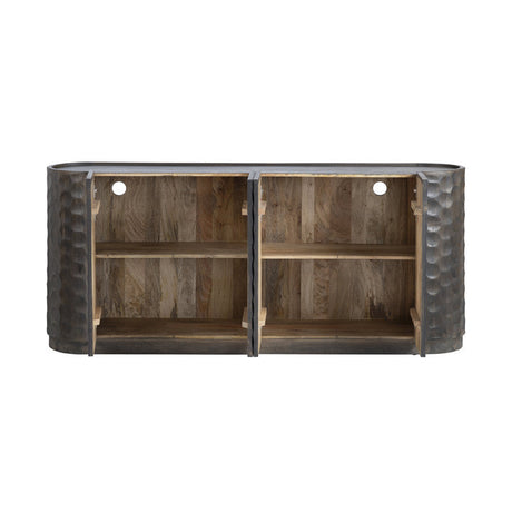 Gibson Gray Four-Door Sideboard by Crestview at Eve Furniture
