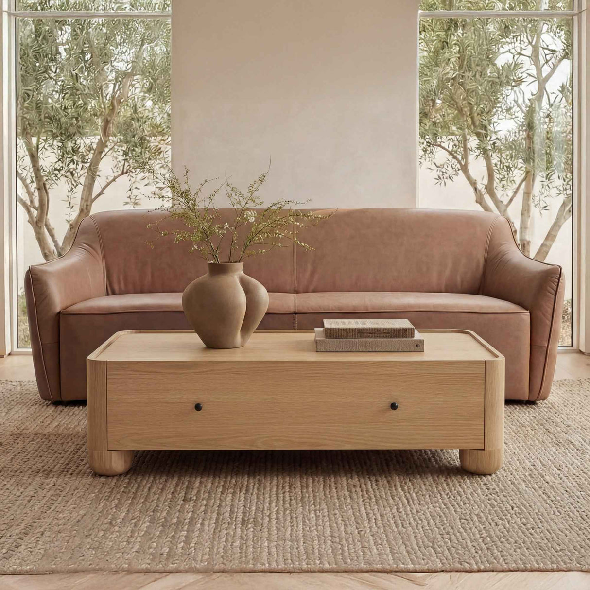 Gibson Natural Coffee Table by Moe's Home at Eve Furniture