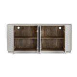 Gibson White Four-Door Sideboard by Crestview at Eve Furniture