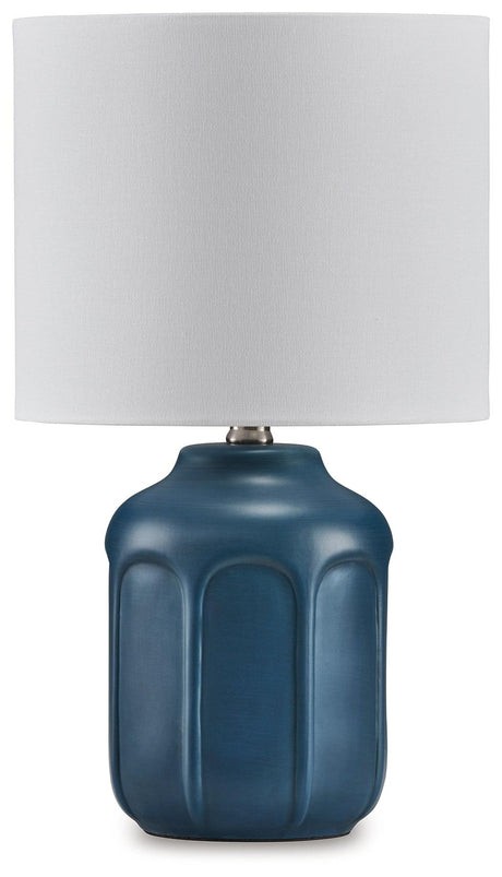 Gierburg Teal Table Lamp by Ashley at Eve Furniture