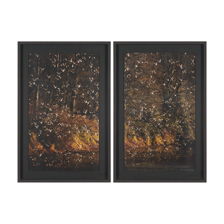 Gilded Flight by Chad Mackay Textured Framed Photo Print Matted under Glass (Set of 2) by Mercana at Eve Furniture