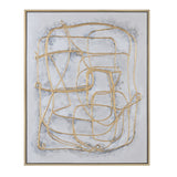 Gilded Lines Gold/Gray Canvas by Crestview at Eve Furniture