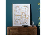 Gilded Lines Gold/Gray Canvas by Crestview at Eve Furniture