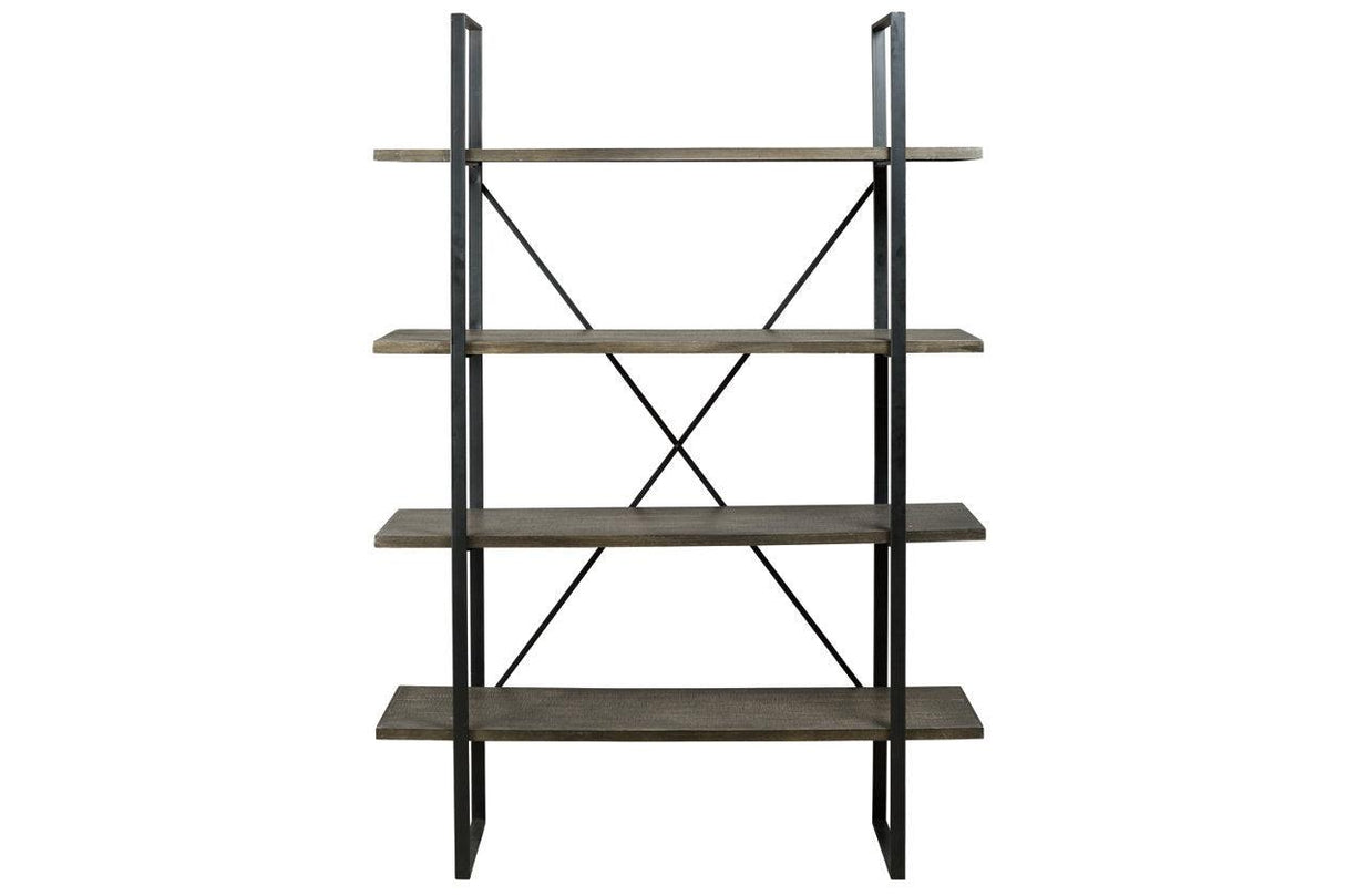 Gilesgrove Black/Gray Bookcase by Ashley at Eve Furniture