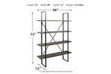 Gilesgrove Black/Gray Bookcase by Ashley at Eve Furniture
