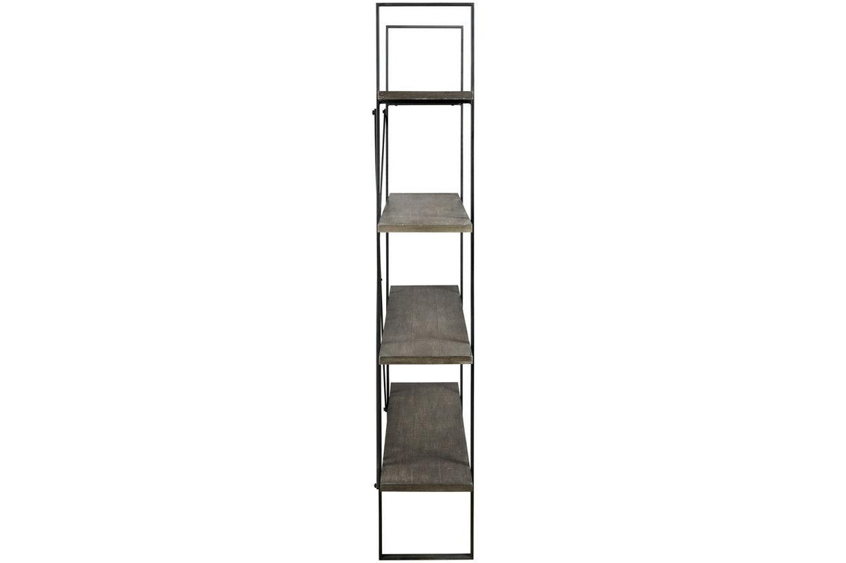 Gilesgrove Black/Gray Bookcase by Ashley at Eve Furniture