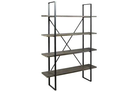Gilesgrove Black/Gray Bookcase by Ashley at Eve Furniture