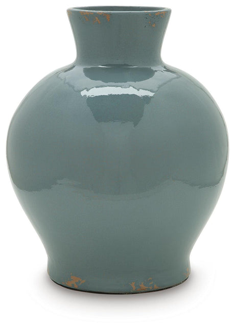Giliburgh Antique Blue Vase by Ashley at Eve Furniture