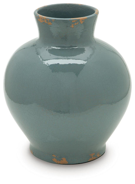Giliburgh Antique Blue Vase by Ashley at Eve Furniture