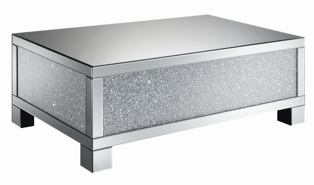 Gillian Clear Mirror Rectangular Coffee Table